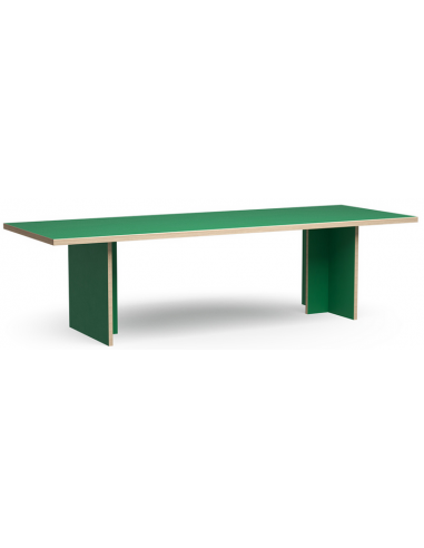 Se Spisebord i eurolight træ og mdf 280 x 100 cm - Grøn hos Lepong.dk