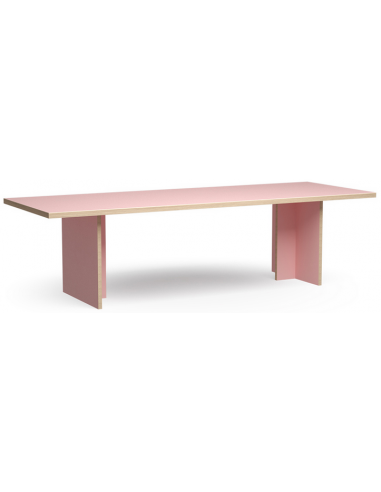 Billede af Spisebord i eurolight træ og mdf 280 x 100 cm - Pink