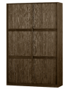 KATOI Klædeskab i fyrretræ H215 x B139 cm - Børstet brun