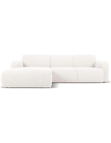 Molino venstrevendt chaiselongsofa i bouclé B250 x D170 cm - Hvid