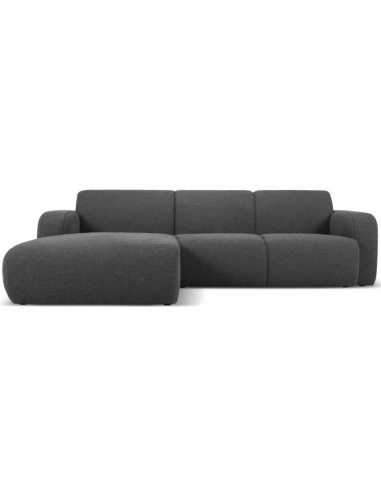 Molino venstrevendt chaiselongsofa i bouclé B250 x D170 cm - Mørkegrå