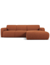 Molino højrevendt chaiselongsofa i bouclé B250 x D170 cm - Brun