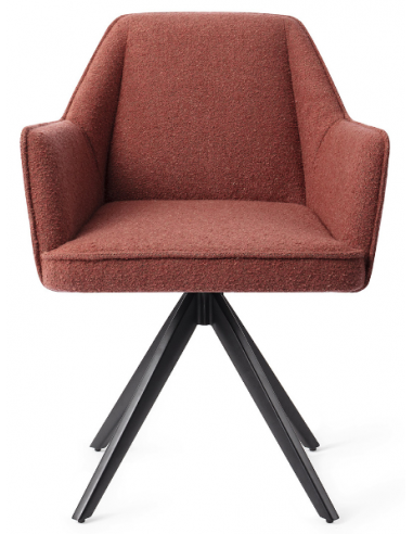 Se 2 x Tome rotérbare spisebordsstole H80 cm polyester - Sort/Safran hos Lepong.dk