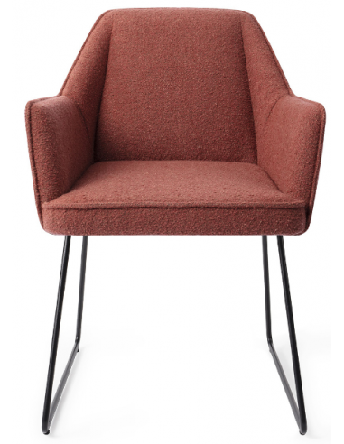 Se 2 x Tome spisebordsstole H80 cm polyester - Sort/Safran hos Lepong.dk