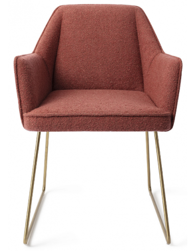Se 2 x Tome spisebordsstole H80 cm polyester - Guld/Safran hos Lepong.dk