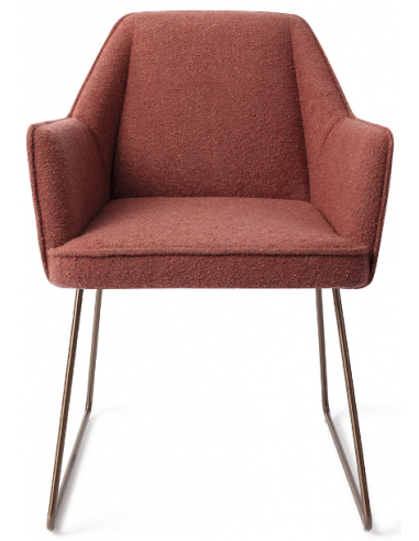 Se 2 x Tome spisebordsstole H80 cm polyester - Rødguld/Safran hos Lepong.dk