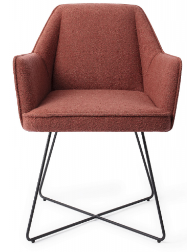 Billede af 2 x Tome spisebordsstole H80 cm polyester - Sort/Safran