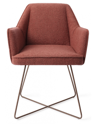 Billede af 2 x Tome spisebordsstole H80 cm polyester - Rødguld/Safran