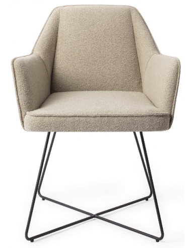 Billede af 2 x Tome spisebordsstole H80 cm polyester - Sort/Greige