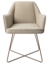 2 x Tome spisebordsstole H80 cm polyester - Rødguld/Greige