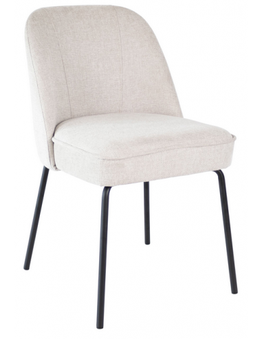 Se Britt spisebordsstol i metal og polyester H84 cm - Sort/Champagne hos Lepong.dk