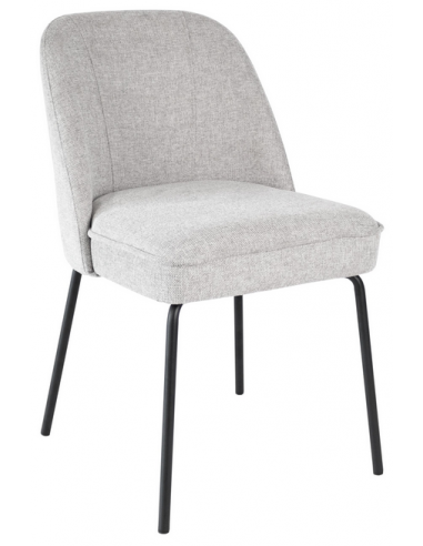 Se Britt spisebordsstol i metal og polyester H84 cm - Sort/Grå hos Lepong.dk