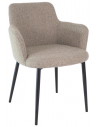 Emma spisebordsstol i metal og polyester H82 cm - Sort/Grå