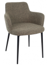 Emma spisebordsstol i metal og polyester H82 cm - Sort/Taupe