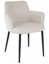 Emma spisebordsstol i metal og polyester H82 cm - Sort/Hvid