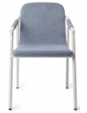 Keller spisebordsstol i metal og polyester H84 cm - Lysegrå/Blå