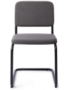 Mullan spisebordsstol i metal og polyester H77 cm - Sort/Mørkegrå