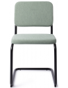 Mullan spisebordsstol i metal og polyester H77 cm - Sort/Turkis