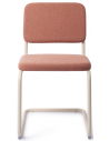 Mullan spisebordsstol i metal og polyester H77 cm - Creme/Pink