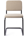 Mullan spisebordsstol i metal og polyester H77 cm - Sort/Beige