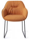 Bexar spisebordsstol i metal og polyester H79,5 cm - Sort/Gulerod
