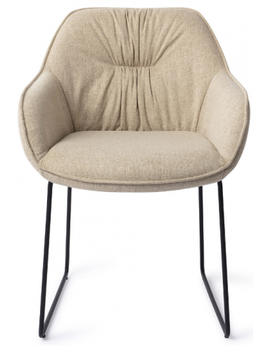 Se Bexar spisebordsstol i metal og polyester H79,5 cm - Sort/Khaki hos Lepong.dk