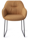 Bexar spisebordsstol i metal og polyester H79,5 cm - Sort/Gyldenbrun