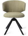 Wister rotérbar spisebordsstol i metal og polyester H77 cm - Sort/Grøn