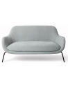 UGO 2-Personers sofa i metal og polyester B151 cm - Sort/Lys blågrå