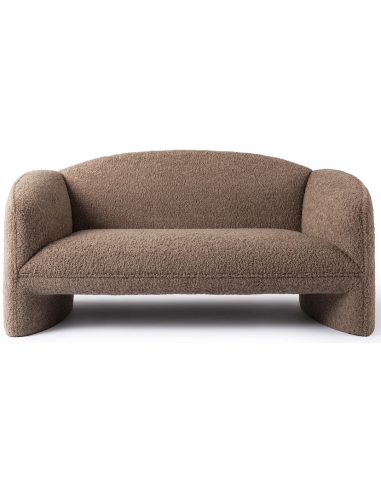 NACHII 2-Personers sofa i plys polyester B174 cm – Brun