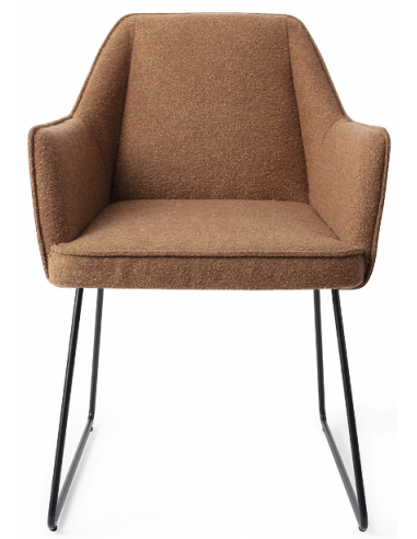 Billede af 2 x Tome spisebordsstole H80 cm polyester - Sort/Kanel