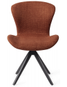 2 x Moji rotérbare spisebordsstole H84,5 cm polyester - Sort/Hasselnød