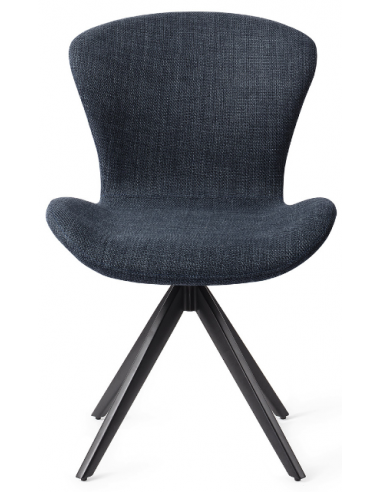 Se 2 x Moji rotérbare spisebordsstole H84,5 cm polyester - Sort/Navy hos Lepong.dk