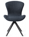 2 x Moji rotérbare spisebordsstole H84,5 cm polyester - Sort/Navy