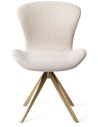 2 x Moji rotérbare spisebordsstole H84,5 cm polyester - Guld/Kokos