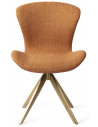 2 x Moji rotérbare spisebordsstole H84,5 cm polyester - Guld/Kamel