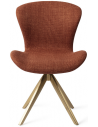 2 x Moji rotérbare spisebordsstole H84,5 cm polyester - Guld/Hasselnød