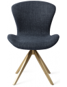 2 x Moji rotérbare spisebordsstole H84,5 cm polyester - Guld/Navy