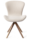 2 x Moji rotérbare spisebordsstole H84,5 cm polyester - Rødguld/Kokos