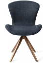 2 x Moji rotérbare spisebordsstole H84,5 cm polyester - Rødguld/Navy