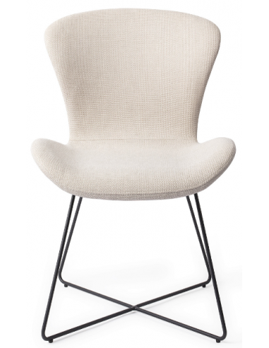 Billede af 2 x Moji spisebordsstole H84,5 cm polyester - Sort/Kokos