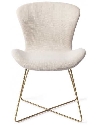 Se 2 x Moji spisebordsstole H84,5 cm polyester - Guld/Kokos hos Lepong.dk