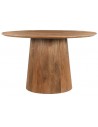 Rustikt rundt spisebord i mangotræ Ø130 cm - Rustikt lysebrun