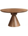 Rustikt rundt spisebord i mangotræ Ø130 cm - Rustikt lysebrun