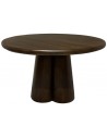 Rustikt rundt spisebord i mangotræ Ø130 cm - Rustikt brun