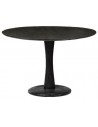 Rustikt rundt spisebord i mangotræ Ø120 cm - Rustikt sort