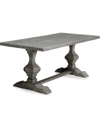 Se Spisebord i genanvendt fyrretræ 180 x 90 cm - Rustik grå hos Lepong.dk