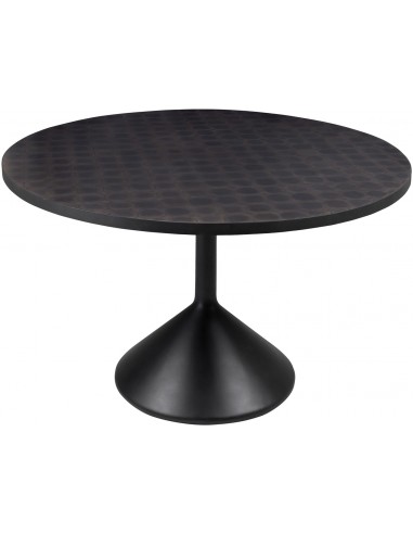 Billede af Labo rundt spisebord i beton og keramik Ø120 cm - Sort/Sort