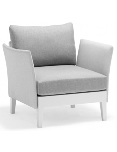 Billede af Welcome Lounge havestol i aluminium og COUTUREtex 94 x 82 cm - Hvid/Grå