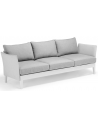 Welcome Loungesofa i aluminium og COUTUREtex B234 cm - Hvid/Grå